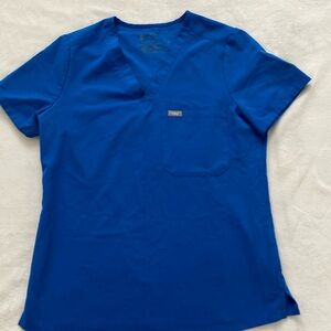 Figs Royal Blue Scrub S Top